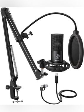 FIFINE T669 USB Studio Condenser Microphone  Kit with Adjust